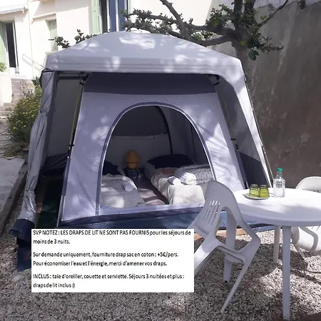 Deux Tentes Confortables Dans Un Joli Jardin Idealement Situe Luxuszelt Sète